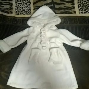 24 month Faux fur trim coat with gloves